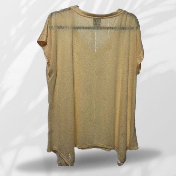[NWOT] Womens Pale Yellow Sun  and Moon Bobeau Top - Picture 3 of 3